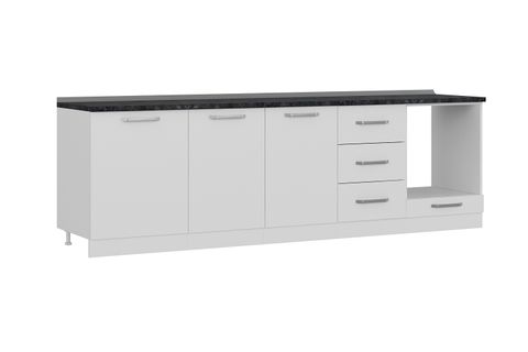 MİNAR 270 CM MUTFAK DOLABI BEYAZ 270-B3-ALT MODÜL