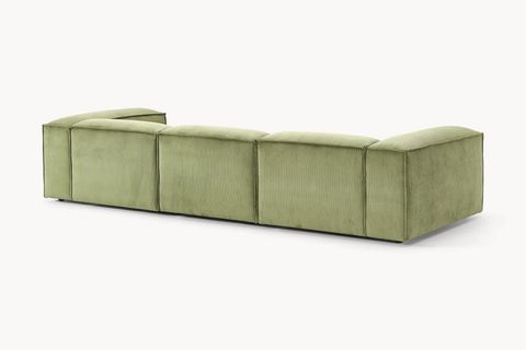 LENA ÜÇLÜ FİTTİLLİ KADİFE KOLTUK, YEŞİL