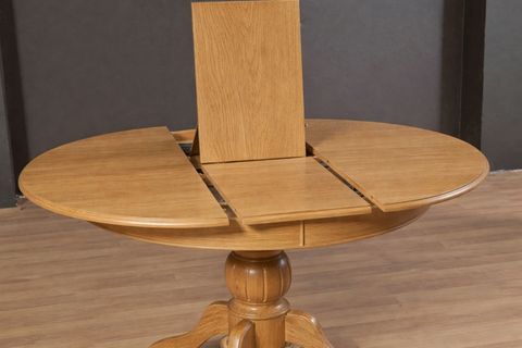 RUSTİK BABA AYAK AÇILIR MASA, 130X130, MEŞE