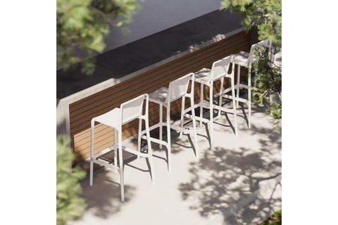 NES BAR SANDALYESİ, SİYAH, 75 CM DÖRTLÜ SET