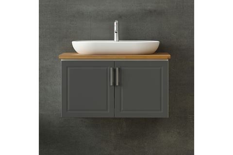 SANYA BANYO DOLABI ALT 85CM AS2K TZG BEYAZ ANTRASİT