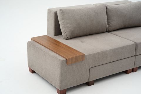 PERENNA YATAKLI ÜÇLÜ KOLTUK, ŞÖNİL, GRİ