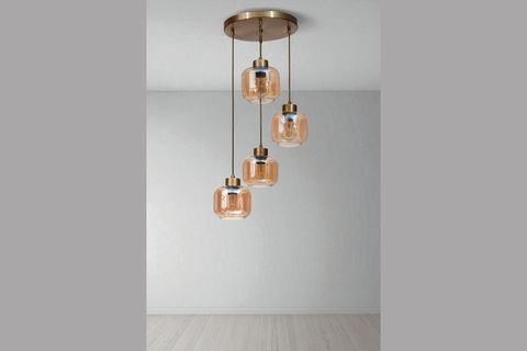 PARLA DÖRTLÜ TEPSİLİ ESKİTME BAL CAMLI SARKIT