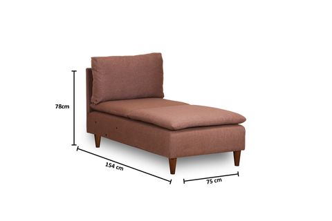 PAFU LUNGO KETEN DİNLENME MODÜL, AÇIK KAHVE