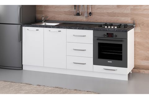 MİNAR 200 CM MUTFAK DOLABI BEYAZ 200-B3-ALT MODÜL