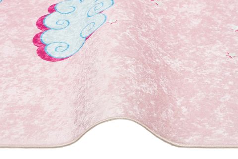 FRENDA HOME UNICORN ÇOCUK HALISI, DERİ TABAN, PEMBE, 80X150