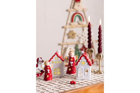 THE MİA DEKORATİF LED IŞIKLI EV BİBLO, 10X7X16 CM