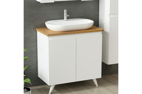 NİKA BANYO DOLABI AY2K101, BEYAZ, 85 CM