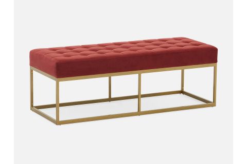 CAMRON GOLD METAL BENCH, KIRMIZI