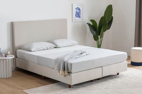 LUNA MİLKY SABİT BAZA BAŞLIK YATAK SETİ, KREM, 140X200