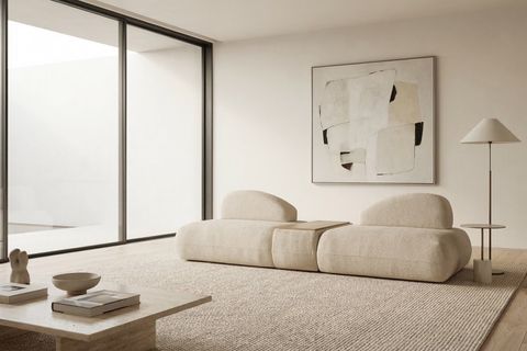 LİVA KANEPE SEHPALI, KREM