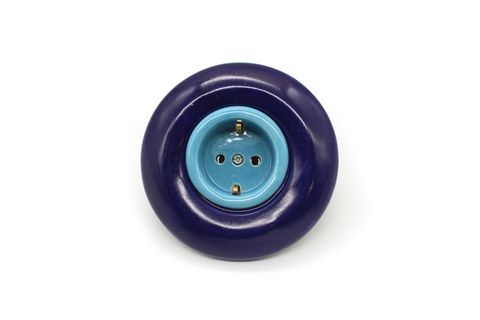 PORSELEN PRİZ, LACİVERT TURKUAZ