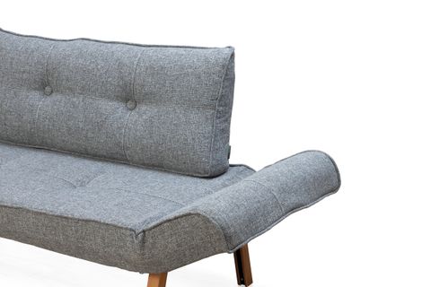 SİNGLE YIKANABİLİR KANEPE İKİLİ YATAKLI GRİ