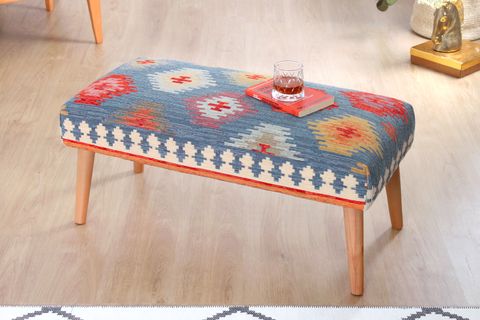 BESHİR KİLİM BENCH PUF, MAVİ