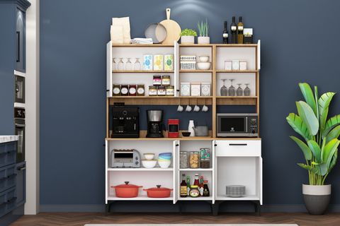 RİVA ÇOK AMAÇLI SEPET BEYAZ RB1 FIRIN BÖLMELİ AİRFRY DOLABI