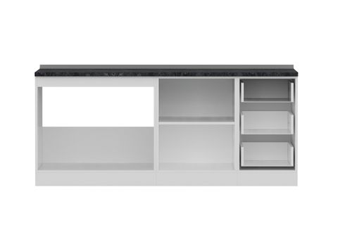 MİNAR 195 CM MUTFAK DOLABI BEYAZ 195-B1 -ALT MODÜL