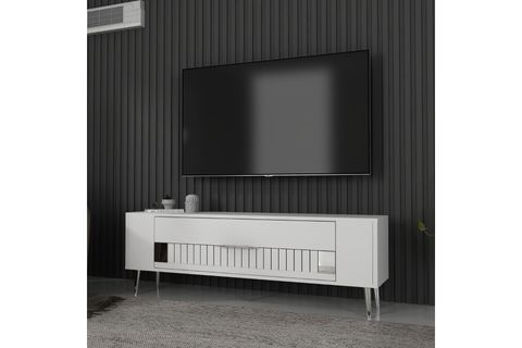 RETROLP TV SEHPASI, 4CT, BEYAZ GÜMÜŞ