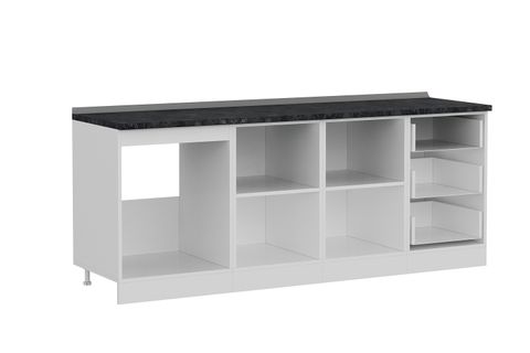 MİNAR 210 CM MUTFAK DOLABI BEYAZ DORE 210-D1-ALT MODÜL