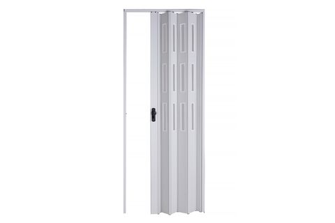 SARPAŞ KATLANIR AKORDİYON PVC KAPI, BEYAZ CAMLI, 12 MM, 132X203