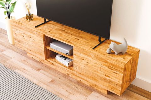 DORA ÇİFT KAPAKLI TELEVİZYON SEHPASI, ÇAM, 140 CM