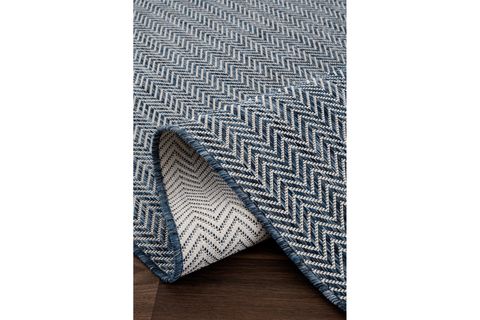 FRESCO EKRU LACİVERT YIKANABİLİR HALI 20522A, 50X80