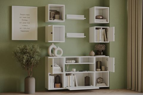 BK ÇOK AMAÇLI DOLAP, 4 KAPAKLI VE AÇIK RAFLI, KBR