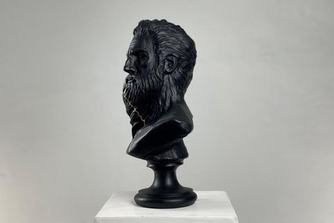 POSEIDON GOLD STREAK POP ART DEKORATİF ROMA YUNAN HEYKELLERİ
