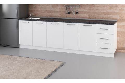 MİNAR 275 CM MUTFAK DOLABI BEYAZ 275-B1-ALT MODÜL