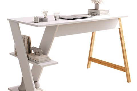LAGOMOOD OLİVİA ÇALIŞMA MASASI, BEYAZ MEŞE, 120 CM