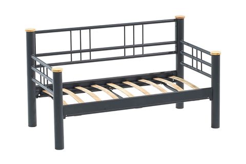 KAPPİS METAL SOFA SEDİR İKİLİ KOLTUK, FÜME, 70X140