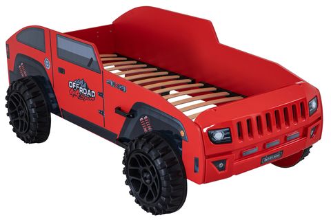 JEEP ARABALI YATAK, KIRMIZI, 90X190