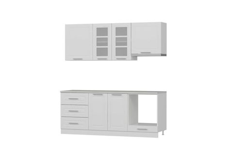 MİNAR 200 CM MEBRAN C MUTFAK DOLABI BEYAZ 200-MCB1