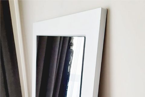 DFN WOOD DUVAR BOY AYNASI, BEYAZ, 140X60