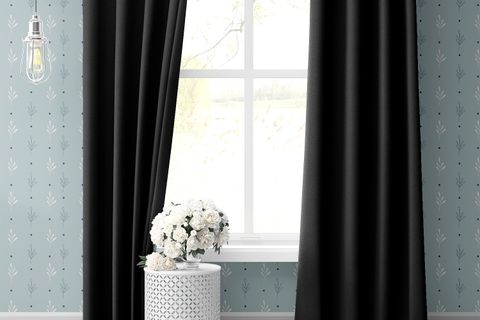 BLACKOUT KARARTMA TEK KANAT FON PERDE, SİYAH, 220X270