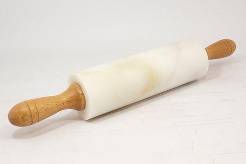 RULLO AHŞAP SAPLI MERMER MERDANE BEYAZ