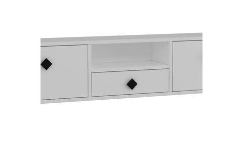 DROPDD TV SEHPASI, BEYAZ SİYAH KULP, DUVARA MONTAJ, 1305DROPDD 1