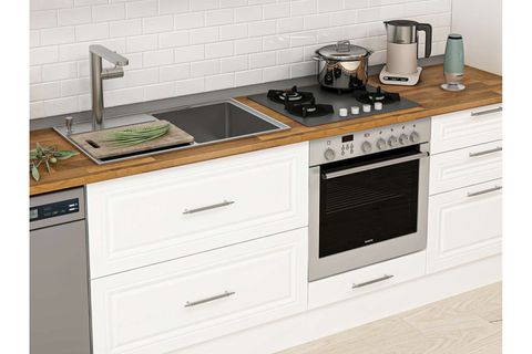 ALVİNKA 380X240 CM KLASİK MEBRAN MUTFAK DOLABI, MBB E80B40S60 1 MEBRAN ANTRASİT SUNTALAM