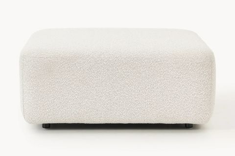 ALBA BUKLE PUF, BEYAZ