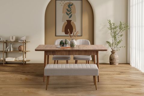 PERA AÇILIR MUTFAK MASA TAKIMI, ATLANTİK ÇAM KREM