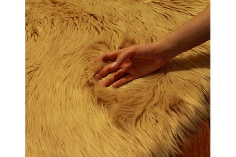 AKRİLİK KUZU POST HALI, YUVARLAK, CAMEL, 140X140