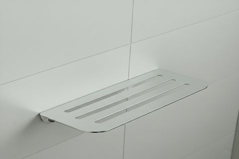 PASLANMAZ ÇELİK BANYO DUŞ RAFI, GÜMÜŞ GRİ, 25103 CM