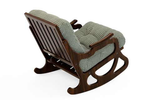 COZY SALLANAN SANDALYE, HAKİ KAZAYAĞI, CEVİZ AYAK
