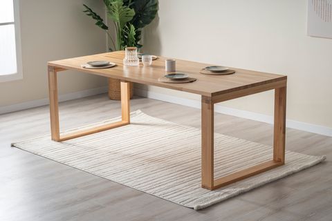 ATLAS MASİF YEMEK MASASI, NATURAL, 90X200
