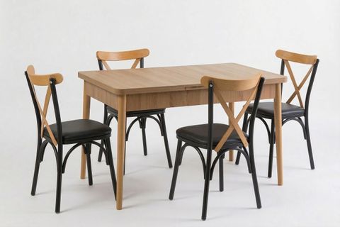 PERA OLİVER MUTFAK MASA TAKIMI, MEŞE SİYAH