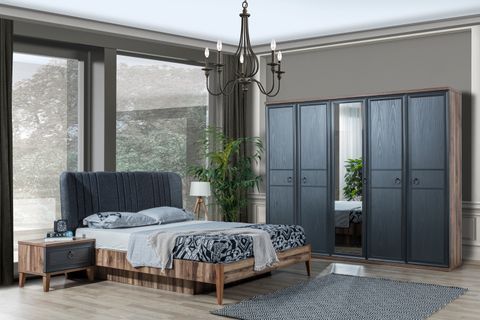 Bazalı Karyola Gövde ve Başlık 180x200