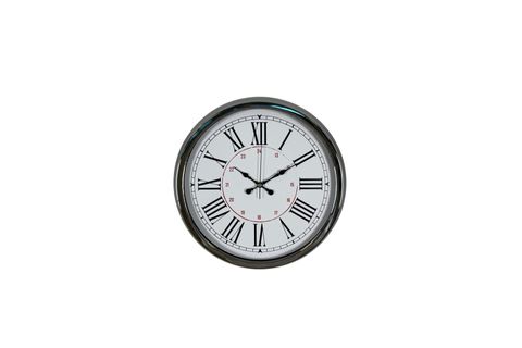 SİLVER ELEGANCE KROM METAL DUVAR SAATİ 40 CM