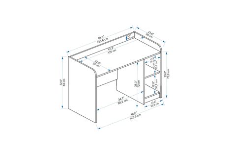 ARNETTİ LUSES DOLAPLI MODERN TASARIM ÇALIŞMA BİLGİSAYAR MASASI ATLANTİK ÇAM BEJ - LUSES