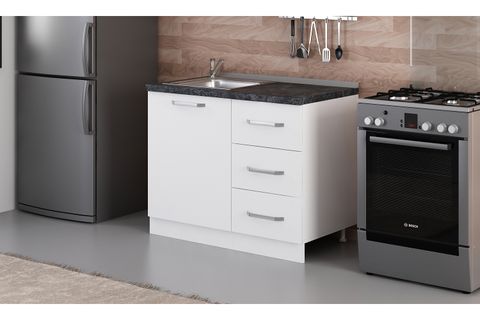 MİNAR 105 CM MUTFAK DOLABI BEYAZ 105-B1-ALT MODÜL