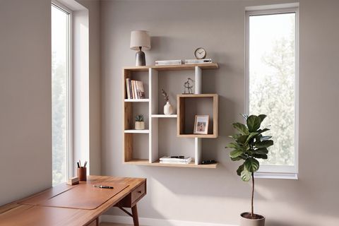 ENDA HOME YEGANE ÇİFT KULLANIMLI DUVAR RAFI BEYAZ ÇAM