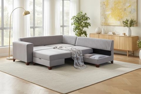 BERLİN KÖŞE KOLTUK, KREM, SAĞ KÖŞE